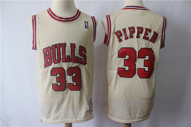 Men Chicago Bulls #33 Pippen Gream Retro Limited Edition NBA Jerseys